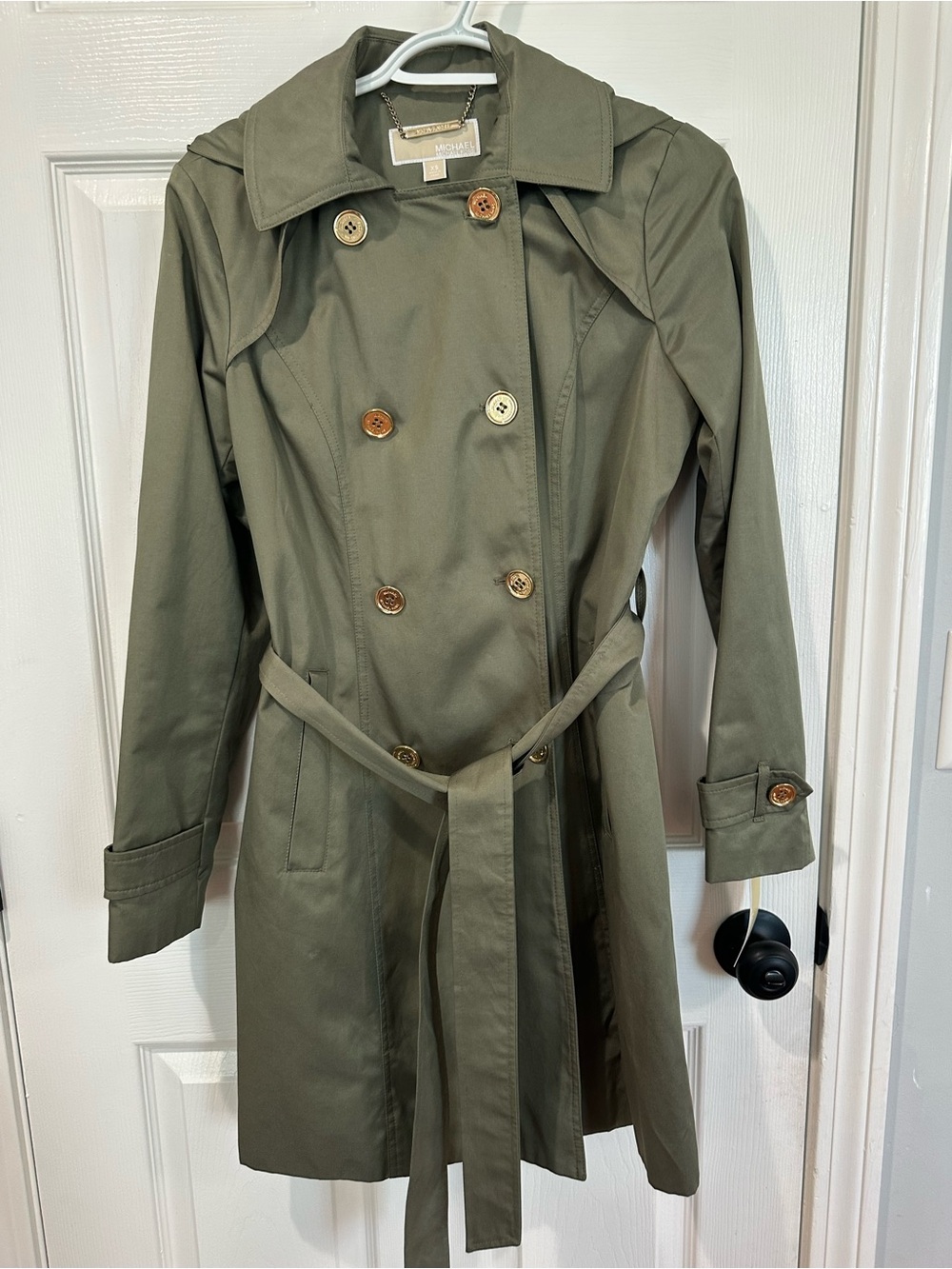 Michael Kors Trench Coat XS  - Classic Double-Breasted Belted Jacket